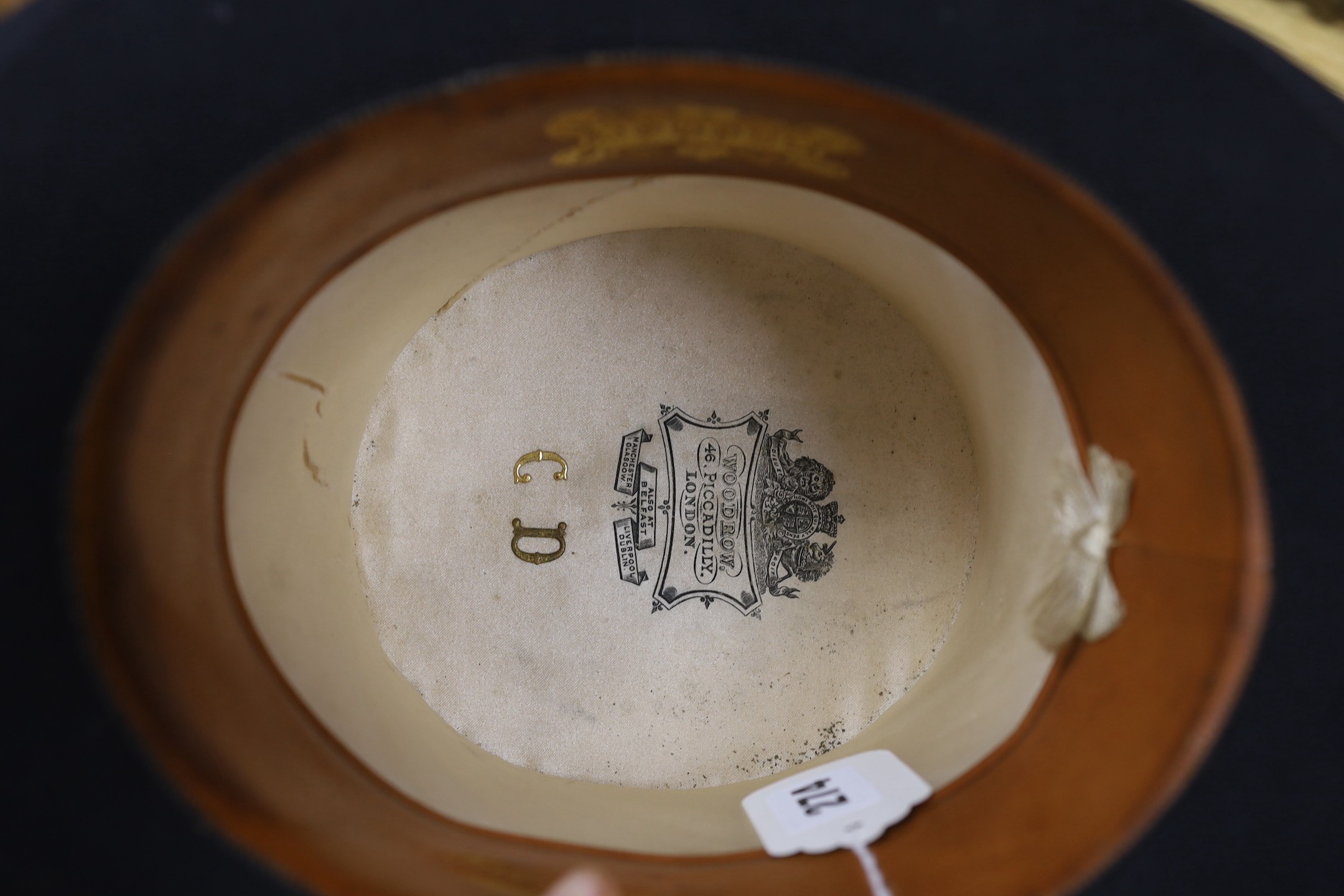 A top hat by Wodrow of London, together with an opera hat